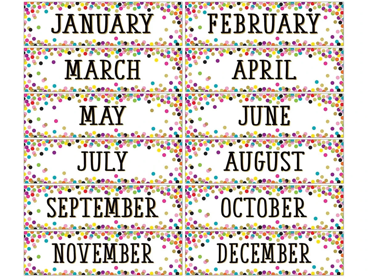 Confetti Months of the Year Bulletin Board Set - US 3553