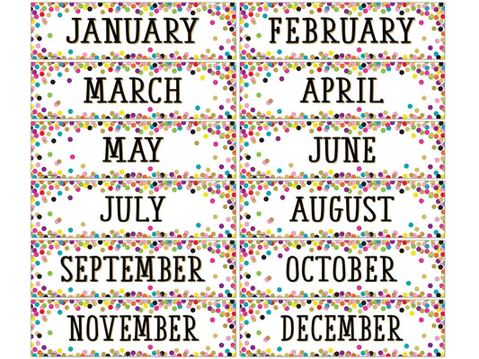 Confetti Months of the Year Bulletin Board Set - US 3553