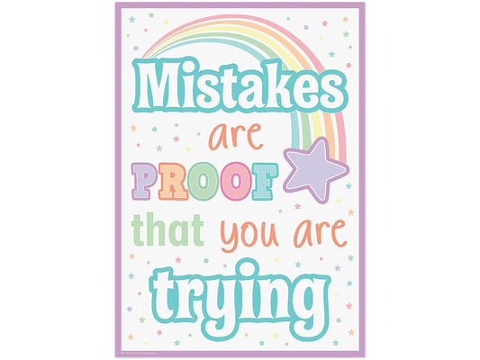 Pastel Pop Mistakes Are Proof Poster - US 4338