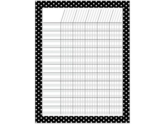 Black & White Polka Dot Incentive Chart - US 8835
