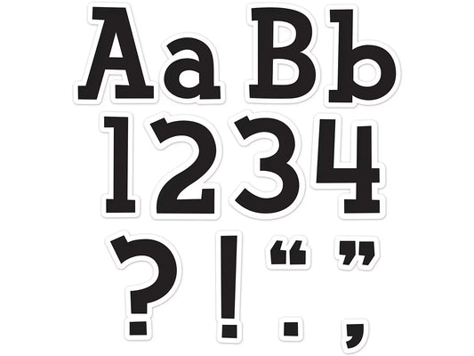 Black Fancy 4" Punch-Out Letters - US 5025