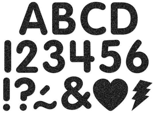 Glitzy Black 2" Punch-Out Letters - US 4837