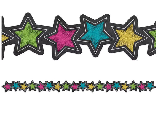Chalkboard Brights Star Border - US 5859