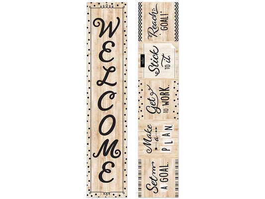 Double-Sided Wood Welcome Banner - US 9687