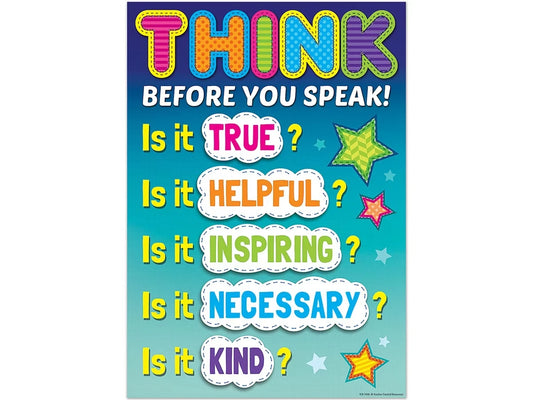 Think Before You Speak Poster - US 8289