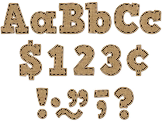 Burlap 4" Punch-Out Letters - US 5673