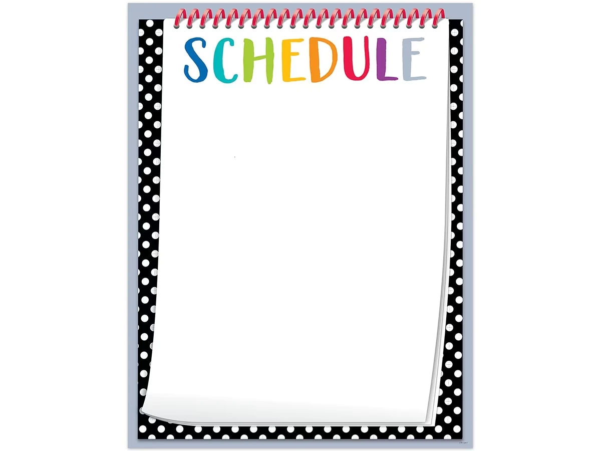 Bold & Bright Classroom Schedule Poster - US 7986