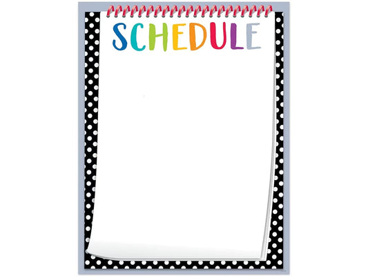 Bold & Bright Classroom Schedule Poster - US 7986