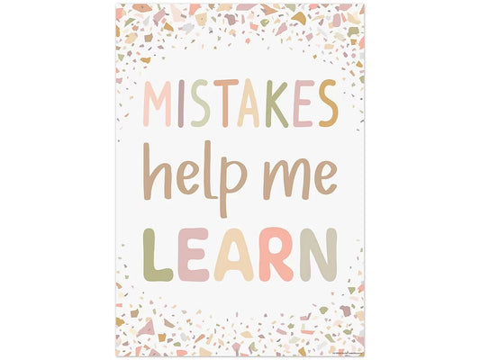 Terrazzo Tones Mistakes Help Me Learn Poster - US 3627