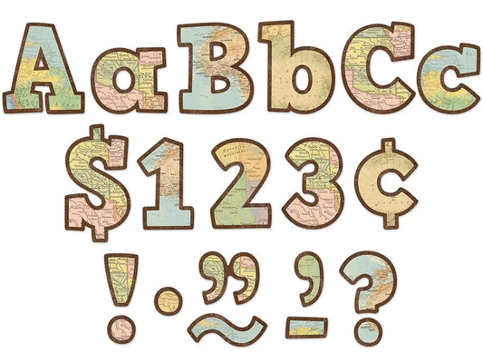 Travel the Map! 4" Punch-Out Letters - US 8651