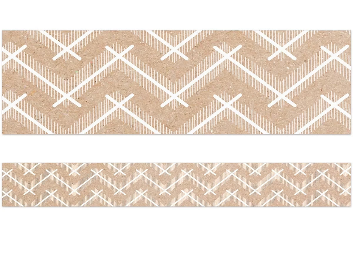 Krafty Pop! Natural Chevron Border - US 9411