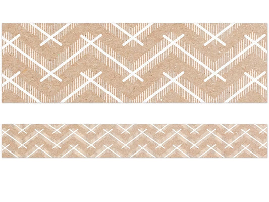 Krafty Pop! Natural Chevron Border - US 9411
