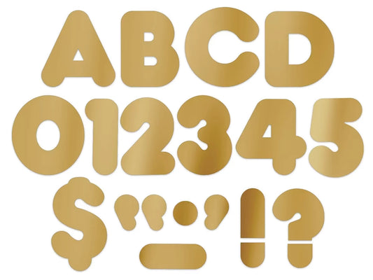 Gold Metallic 4" Punch-Out Letters - US 6597