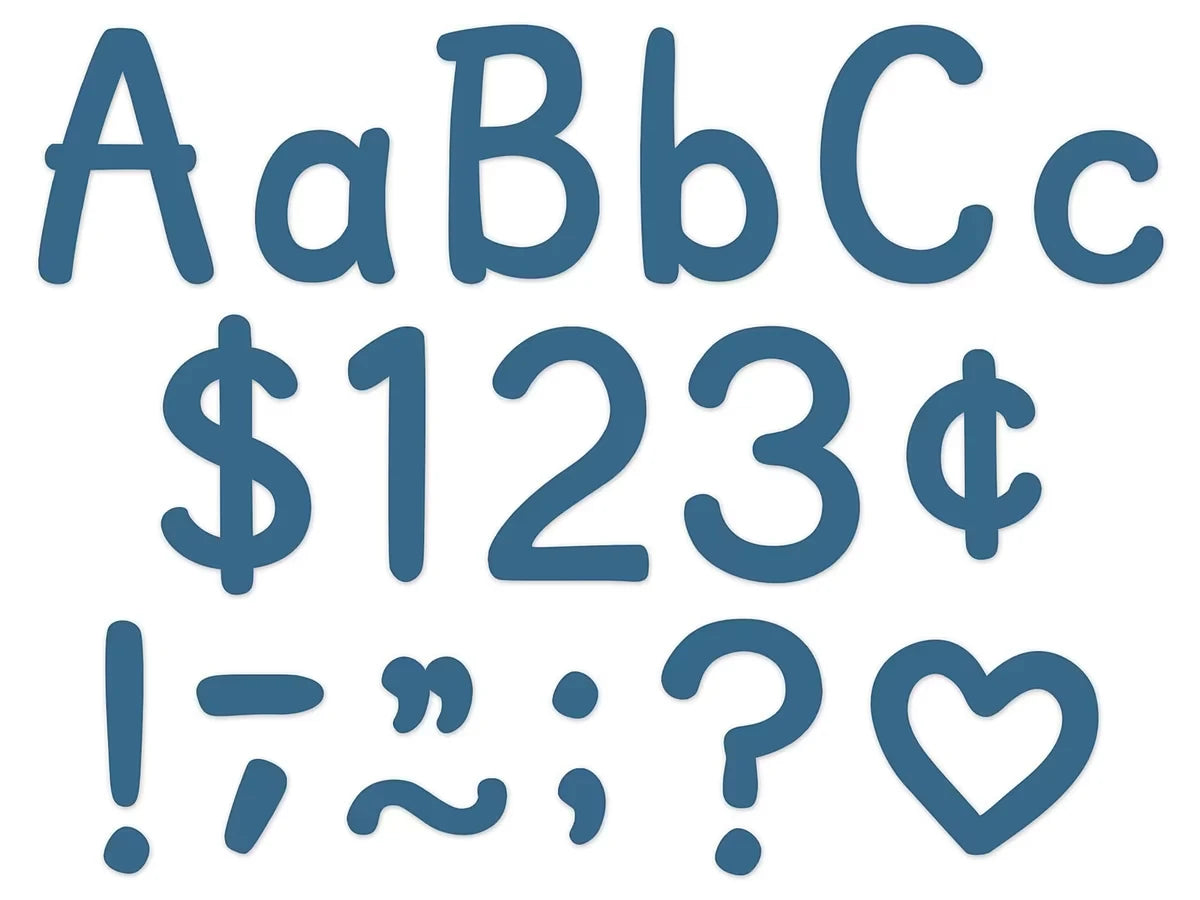 Slate Blue Classic 4" Punch-Out Letters - US 8843