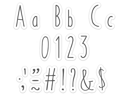 Handwritten 4" Punch-Out Letters - US 4880