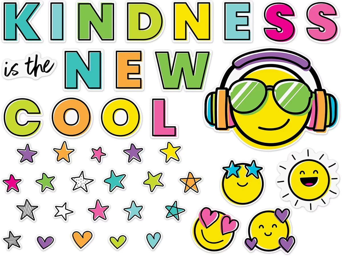 Kind Vibes Kindness Is the New Cool Bulletin Board Set - US 9378