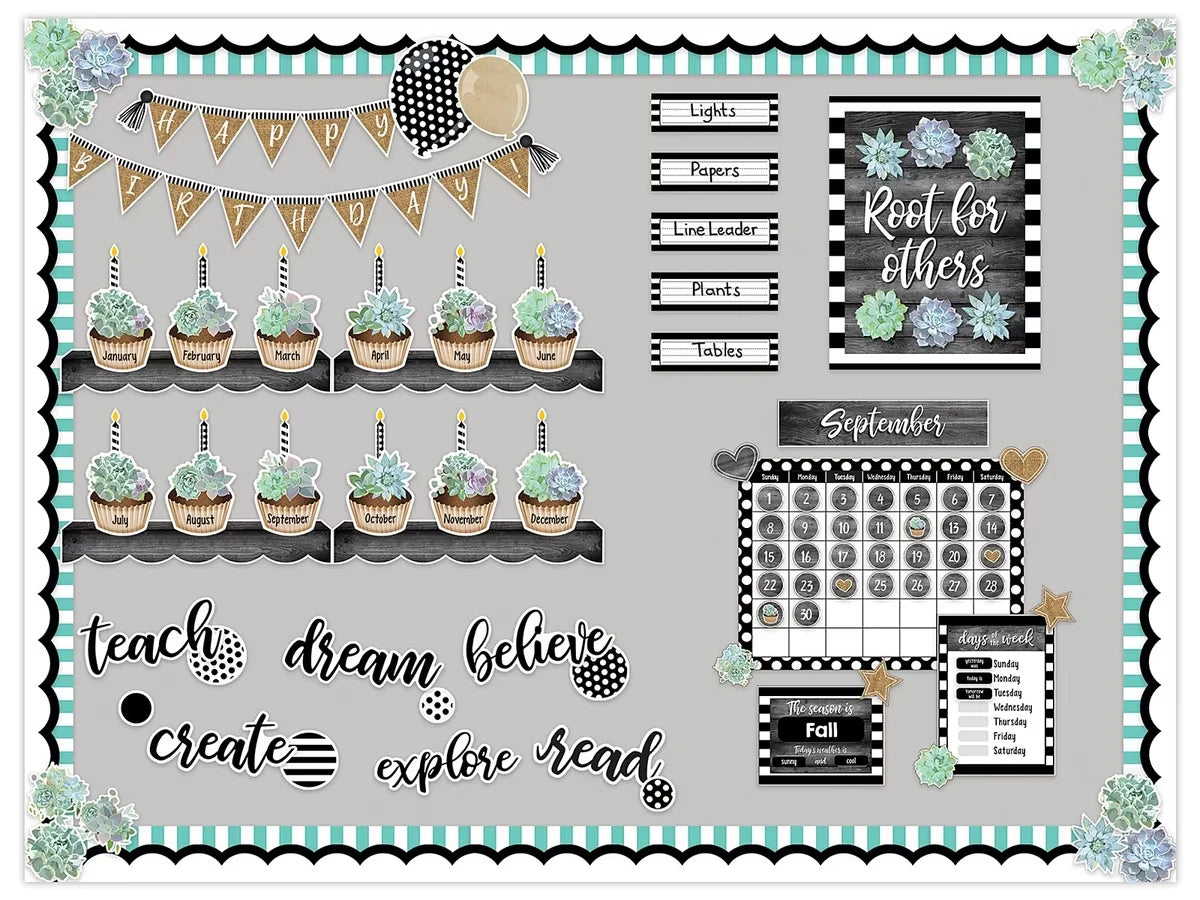 Simply Stylish Calendar Bulletin Board Set - US 6848
