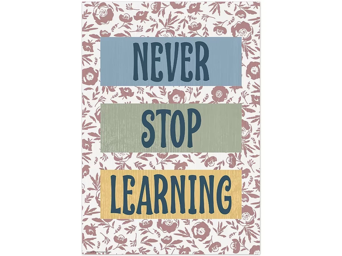Classroom Cottage Never Stop Learning Poster - US 3498