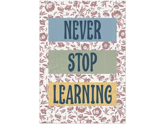 Classroom Cottage Never Stop Learning Poster - US 3498