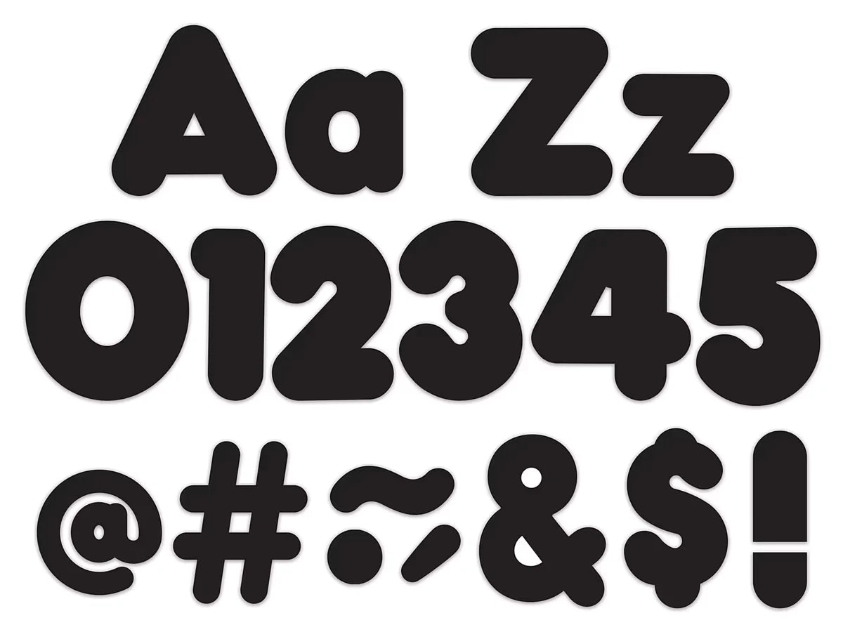 Black 4" Punch-Out Letters - US 5137
