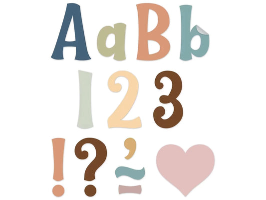 Calming Colors 4" Punch-Out Letters - US 8169