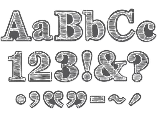 Chalkboard 4" Punch-Out Letters - US 6931