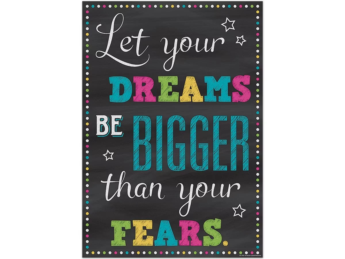 Chalkboard Brights Dreams Bigger Than Fears Poster - US 3693