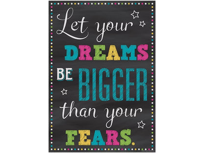 Chalkboard Brights Dreams Bigger Than Fears Poster - US 3693