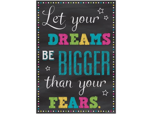 Chalkboard Brights Dreams Bigger Than Fears Poster - US 3693