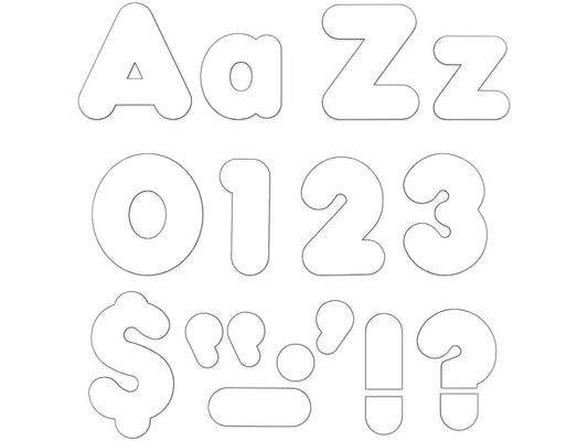 White 4" Punch-Out Letters - US 6279