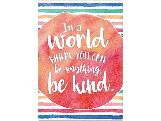 Watercolor Be Kind Poster - US 8619