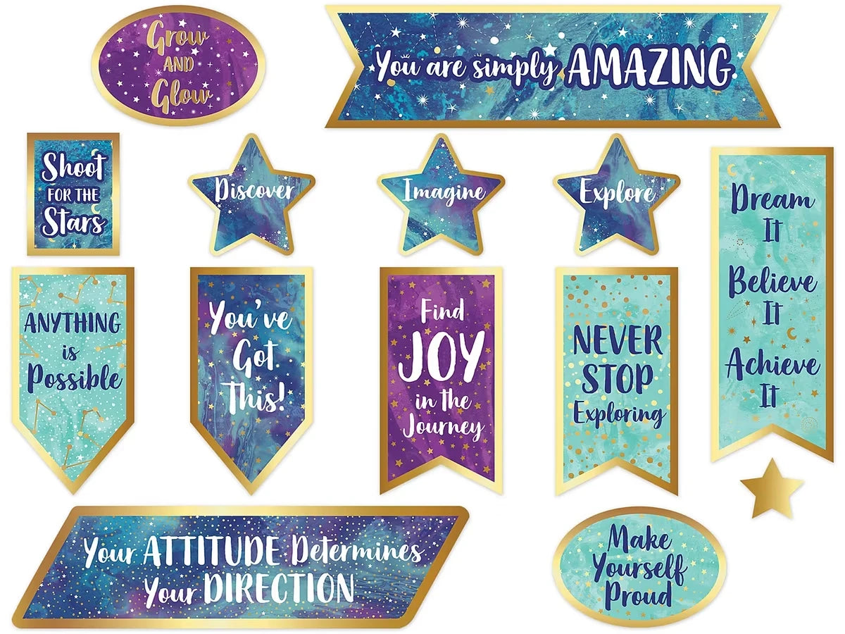 Galaxy Motivational Bulletin Board Set - US 6875