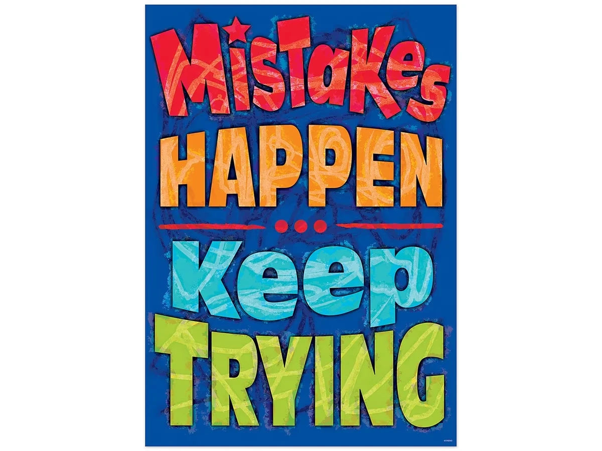 Mistakes Happen, Keep Trying Poster - US 8204