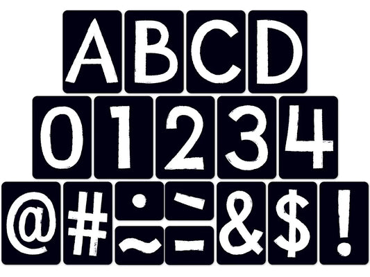 Black Tile 4" Punch-Out Letters - US 6439
