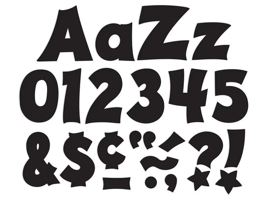 Black Spanish/English 4" Punch-Out Letters - US 3327