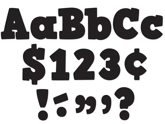Bold Black 4" Punch-Out Letters - US 1369