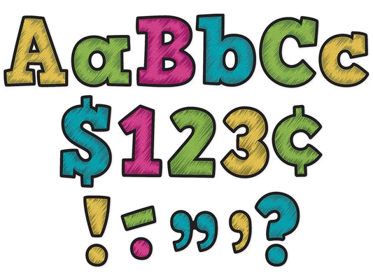 Chalkboard Brights 4" Punch-Out Letters - US 3140