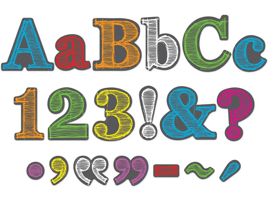 Rainbow Chalkboard 4" Punch-Out Letters - US 2002