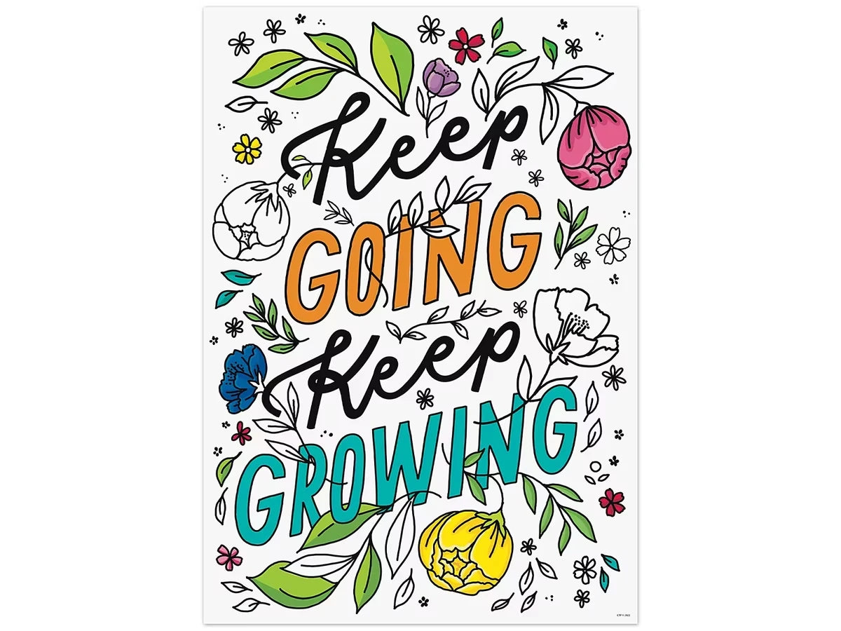 Bright Blooms Keep Going, Keep Growing Poster - US 4611