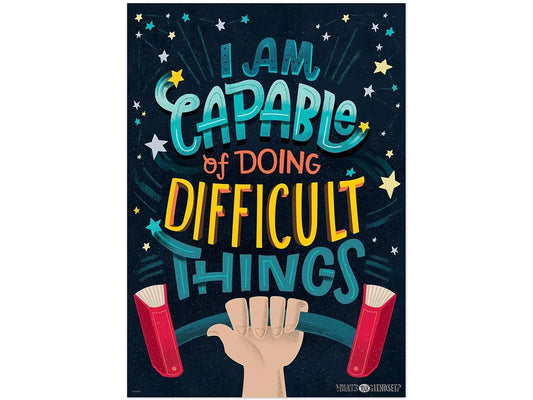 Growth Mindset I Am Capable Poster - US 3702