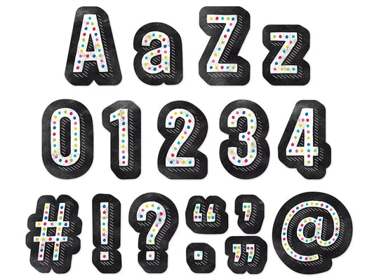 Chalk It Up! Colorful Chalk 4" Punch-Out Letters - US 1656