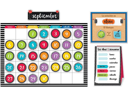 Bold & Bright Spanish Calendar Bulletin Board Set - US 5580