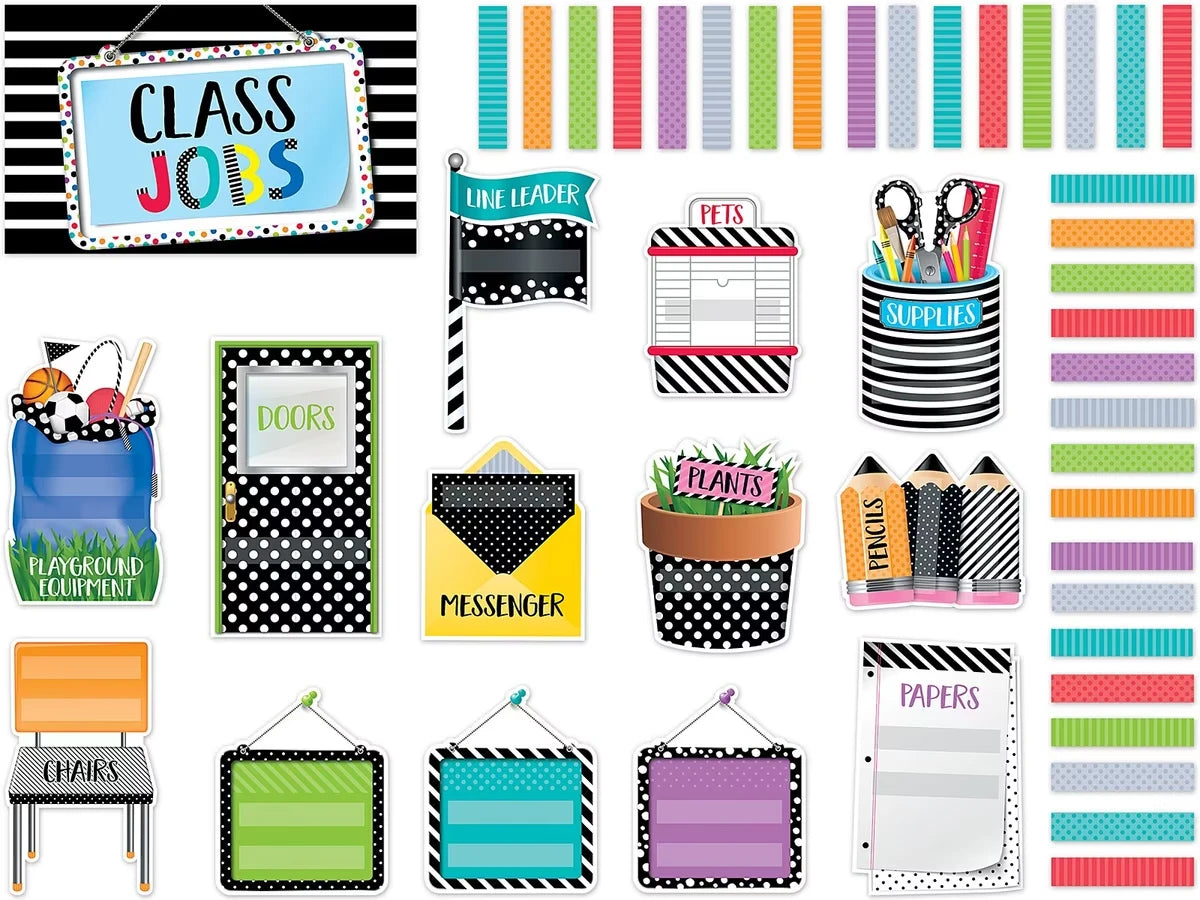 Bold & Bright Classroom Jobs Bulletin Board Set - US 5054