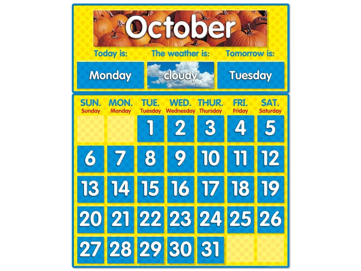 Photo Card Calendar Bulletin Board Set - US 5398