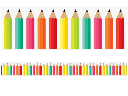 Black, White & Stylish Brights Pencil Border - US 5440