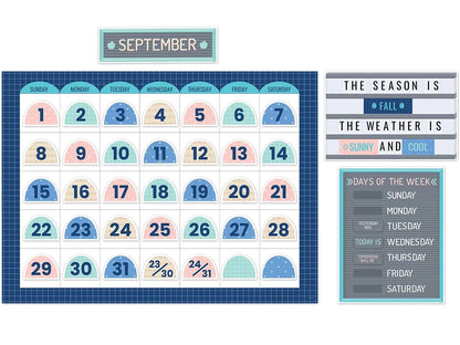 Calm & Cool Calendar Bulletin Board Set - US 8382