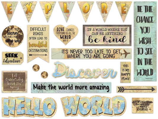 Travel the Map! Motivational Bulletin Board Set - US 9195