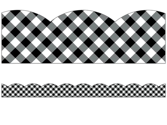Woodland Whimsy Gingham Scalloped Border - US 9802