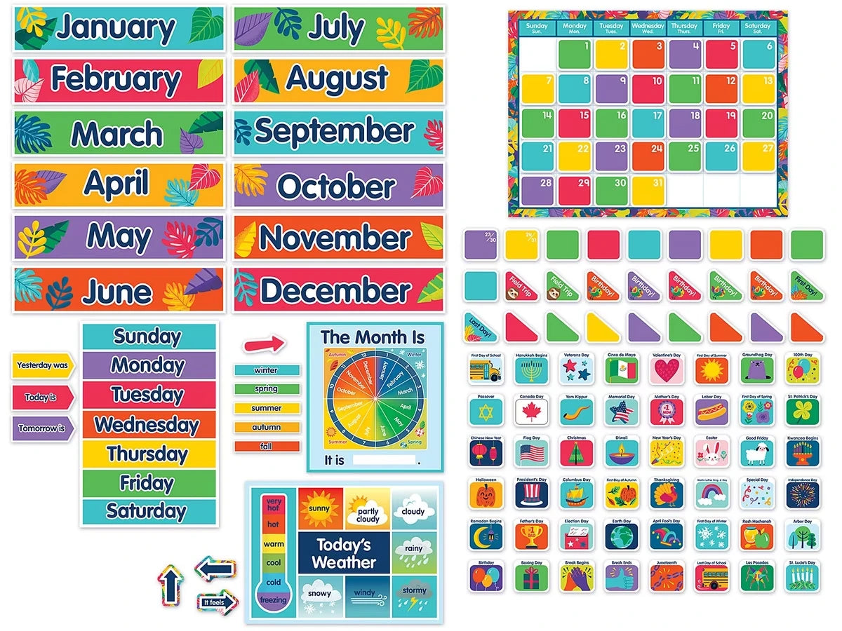 One World Calendar Bulletin Board Set - US 8470