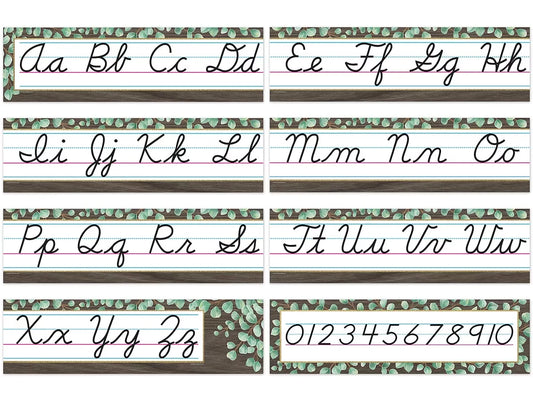 Eucalyptus Cursive Bulletin Board Set - US 4423